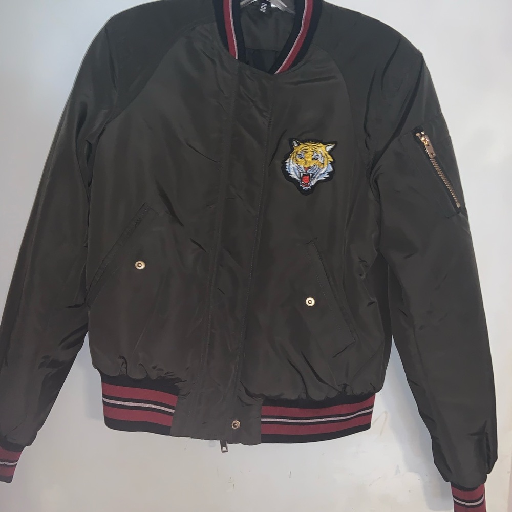 Hunter green bomber jacket